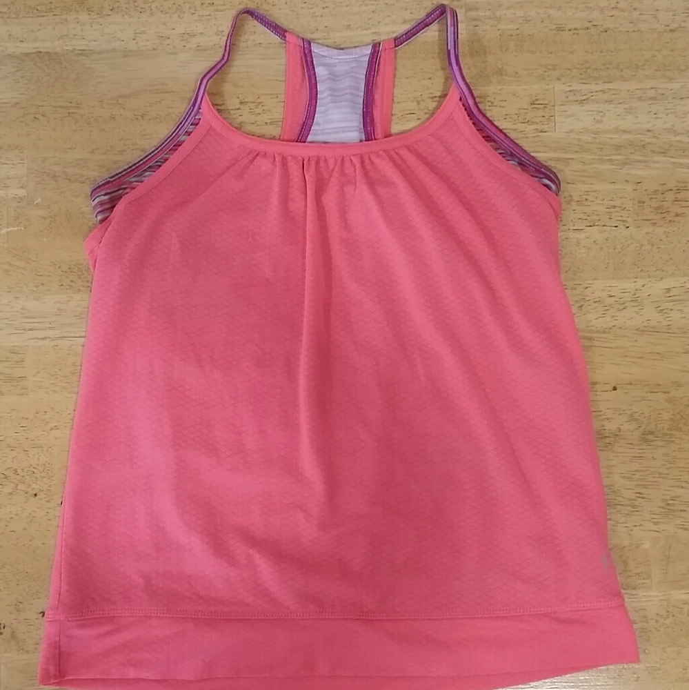 Pink running tank top